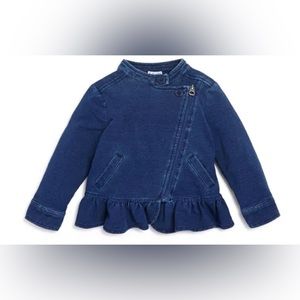 Splendid Girls' Denim-Look Knit Jacket - Baby